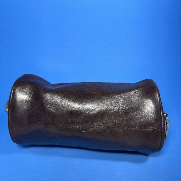 Modella Purple Suede Leather Cosmetic Bag Toiletry Carry All - Picture 8 of 9